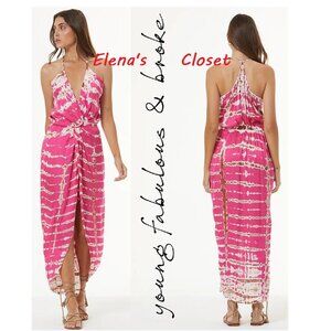 NWT ~ YOUNG FABULOUS & BROKE Siren Slip Dress // Flamenco Ladder Wash sz…